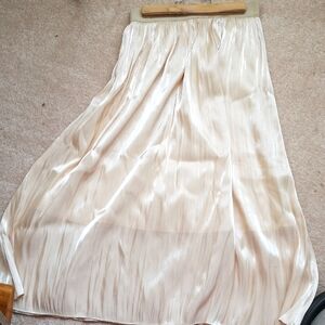 New Elegant Cream Striped Skirt